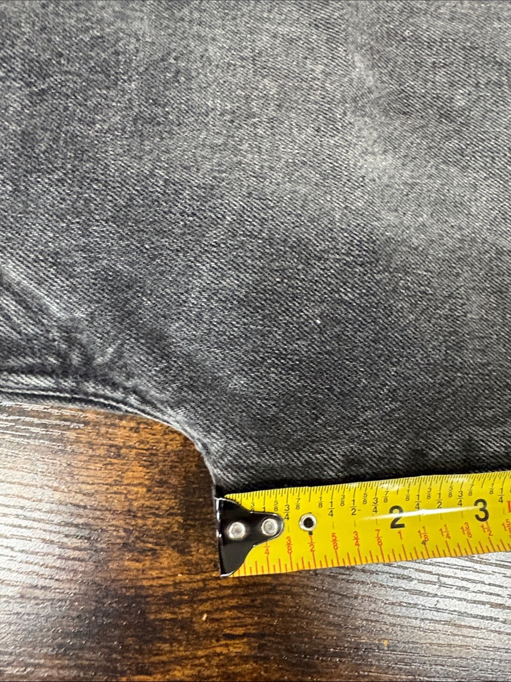 Buck Mason Women’s The Original Straight Leg Mid Rise Jeans Size 23 Charcoal - Picture 8 of 13